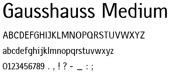 gausshauss medium font